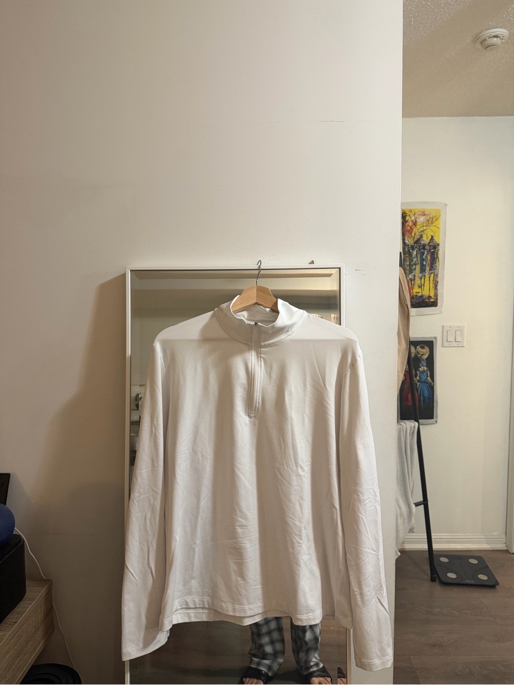 ALO Yoga White Quarter-Zip Pullover